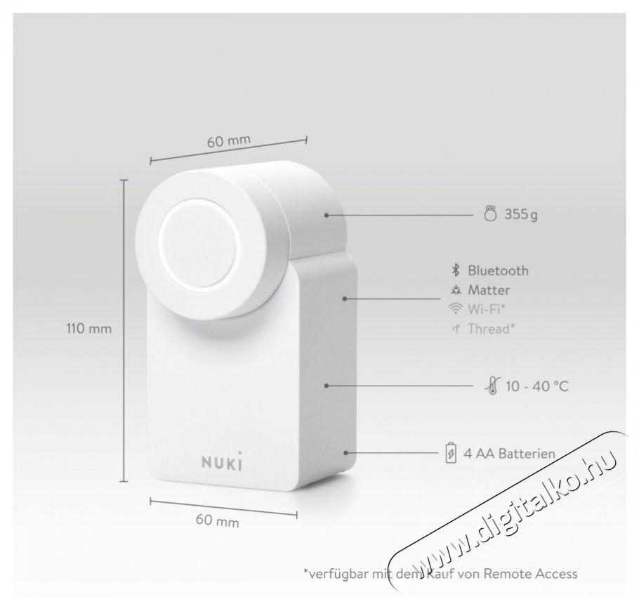 Nuki  Smart Lock GO H&aacute;ztart&aacute;s / Otthon / K&uuml;lt&eacute;r - Biztons&aacute;gtechnika - Kieg&eacute;sz&iacute;tő - 519587