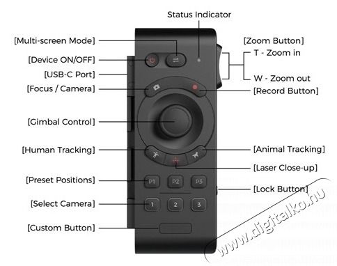 Obsbot ORB-2205-CT AIR SMART T&Aacute;VVEZ&Eacute;RLŐ F&eacute;nyk&eacute;pezőg&eacute;p / kamera - Sport kamera tartoz&eacute;kok - T&aacute;vvez&eacute;rlő - 498778