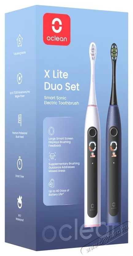 OCLEAN X Lite Duo Set, Dark Blue+Grey Elektromos fogkefe &Uacute;jdons&aacute;gok - &Uacute;j term&eacute;kek - 525429