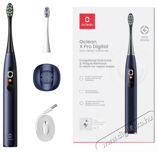 OCLEAN X Pro Digital Dark Blue Elektromos fogkefe Sz&eacute;ps&eacute;g&aacute;pol&aacute;s / Eg&eacute;szs&eacute;g - Sz&aacute;j / fog &aacute;pol&aacute;s - Elektromos fogkefe - 525437