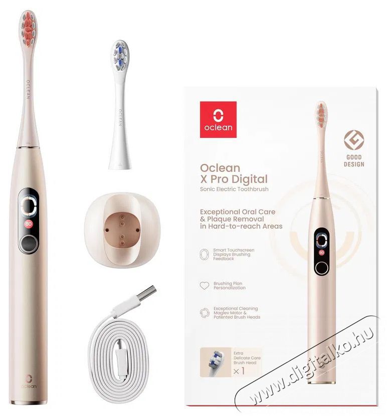 OCLEAN X Pro Digital Gold Elektromos fogkefe Sz&eacute;ps&eacute;g&aacute;pol&aacute;s / Eg&eacute;szs&eacute;g - Sz&aacute;j / fog &aacute;pol&aacute;s - Elektromos fogkefe - 525439