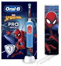 Oral-B Pro Kids Spiderman elektromos fogkefe gyerekeknek, , 2D tiszt&iacute;t&aacute;s, 2 program, 1 v&eacute;g, 4 matrica, utaz&oacute;k&eacute;szlet, K&eacute;k Sz&eacute;ps&eacute;g&aacute;pol&aacute;s / Eg&eacute;szs&eacute;g - Sz&aacute;j / fog &aacute;pol&aacute;s - Elektromos fogkefe - 503150