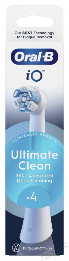 Oral-B iO fogkefefej Ultimate Clean feh&eacute;r 4 db Sz&eacute;ps&eacute;g&aacute;pol&aacute;s / Eg&eacute;szs&eacute;g - Sz&aacute;j / fog &aacute;pol&aacute;s - Elektromos fogkefe - 505330