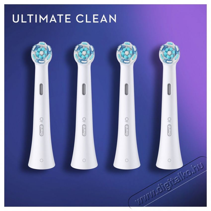 Oral-B iO fogkefefej Ultimate Clean feh&eacute;r 4 db Sz&eacute;ps&eacute;g&aacute;pol&aacute;s / Eg&eacute;szs&eacute;g - Sz&aacute;j / fog &aacute;pol&aacute;s - Elektromos fogkefe - 505330