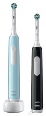 Oral-B Pro elektromos fogkefe k&eacute;szlet, 3D tiszt&iacute;t&aacute;s, 3 program, 1 kefefej, fekete/k&eacute;k, 2 db Sz&eacute;ps&eacute;g&aacute;pol&aacute;s / Eg&eacute;szs&eacute;g - Sz&aacute;j / fog &aacute;pol&aacute;s - Elektromos fogkefe - 531181