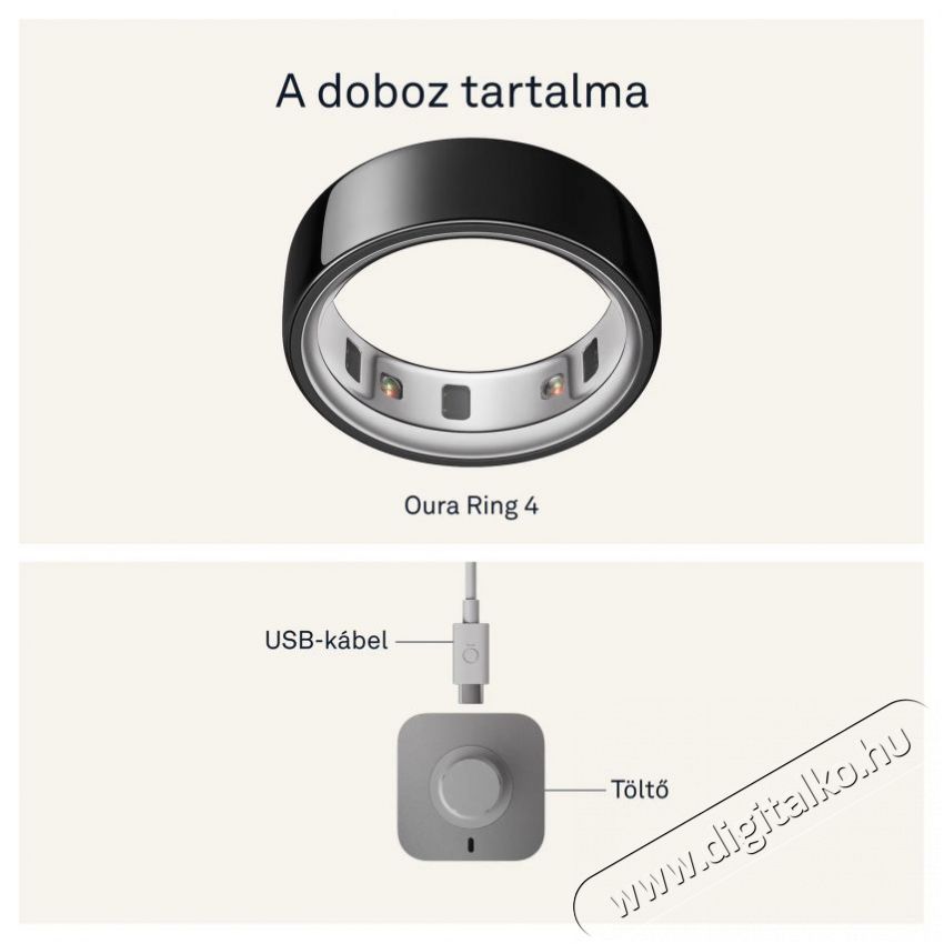 Oura Ring 4 Black, 7 Mobil / Kommunik&aacute;ci&oacute; / Smart - Okos eszk&ouml;z - Egy&eacute;b okos eszk&ouml;z - 527717