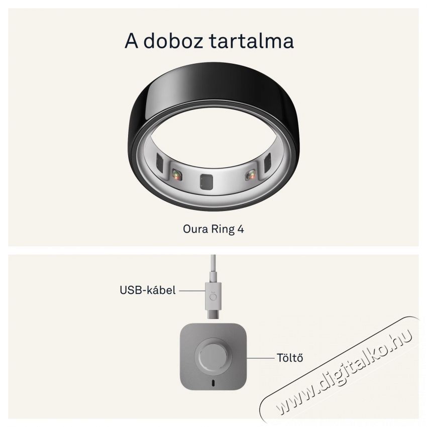 Oura Ring 4 Black, 8 Mobil / Kommunik&aacute;ci&oacute; / Smart - Okos eszk&ouml;z - Egy&eacute;b okos eszk&ouml;z - 527718