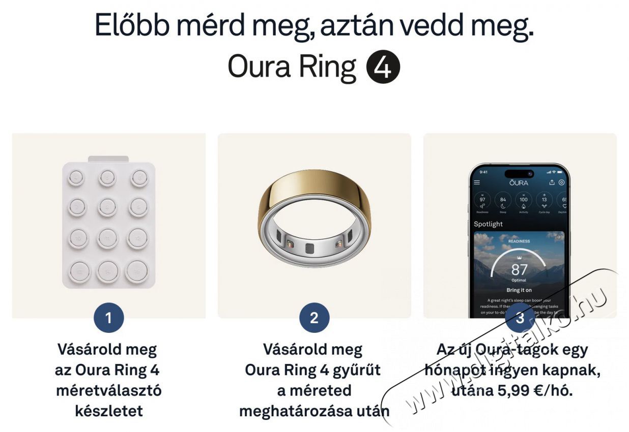 Oura Ring 4 Gold, 12 Mobil / Kommunik&aacute;ci&oacute; / Smart - Okos eszk&ouml;z - Egy&eacute;b okos eszk&ouml;z - 527734