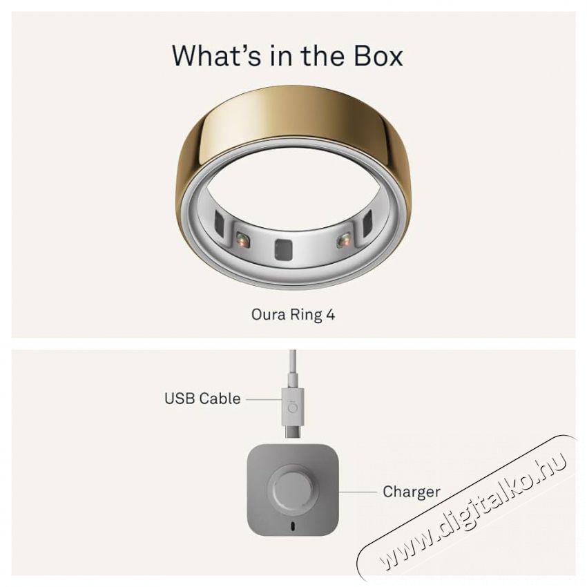 Oura Ring 4 Gold, 6 Mobil / Kommunik&aacute;ci&oacute; / Smart - Okos eszk&ouml;z - Egy&eacute;b okos eszk&ouml;z - 527740
