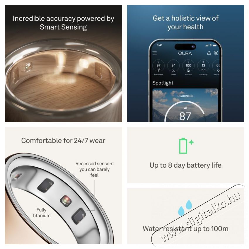 Oura Ring 4 Rose Gold, 13 Mobil / Kommunik&aacute;ci&oacute; / Smart - Okos eszk&ouml;z - Egy&eacute;b okos eszk&ouml;z - 527747