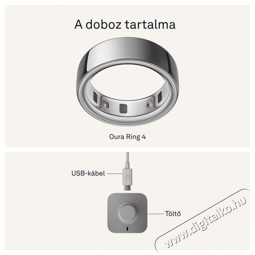 Oura Ring 4 Silver, 6 Mobil / Kommunik&aacute;ci&oacute; / Smart - Okos eszk&ouml;z - Egy&eacute;b okos eszk&ouml;z - 527764