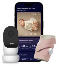 Owlet Dream Sock okos zokni 0-18 h&oacute;napig + Cam 2 kamera - R&oacute;zsasz&iacute;n Sz&eacute;ps&eacute;g&aacute;pol&aacute;s / Eg&eacute;szs&eacute;g - Baba mama term&eacute;k - B&eacute;biőr / babafigyelő - 505554