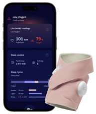 Owlet Dream Sock okos zokni 0-18 h&oacute;napig - R&oacute;zsasz&iacute;n Sz&eacute;ps&eacute;g&aacute;pol&aacute;s / Eg&eacute;szs&eacute;g - Baba mama term&eacute;k - B&eacute;biőr / babafigyelő - 506170