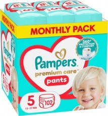 PAMPERS Premium Care Pants 5-&ouml;s m&eacute;ret (102 darab) Bugyipelenka Sz&eacute;ps&eacute;g&aacute;pol&aacute;s / Eg&eacute;szs&eacute;g - Baba mama term&eacute;k - Egy&eacute;b baba mama term&eacute;k - 531422