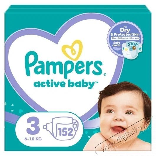 PAMPERS Active Baby 3 (152 db) Sz&eacute;ps&eacute;g&aacute;pol&aacute;s / Eg&eacute;szs&eacute;g - Baba mama term&eacute;k - Egy&eacute;b baba mama term&eacute;k - 537943
