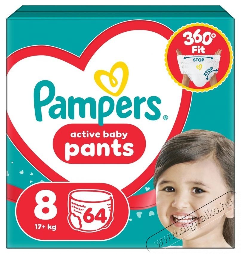 PAMPERS Pants 8 (64 db) Sz&eacute;ps&eacute;g&aacute;pol&aacute;s / Eg&eacute;szs&eacute;g - Baba mama term&eacute;k - Egy&eacute;b baba mama term&eacute;k - 537964