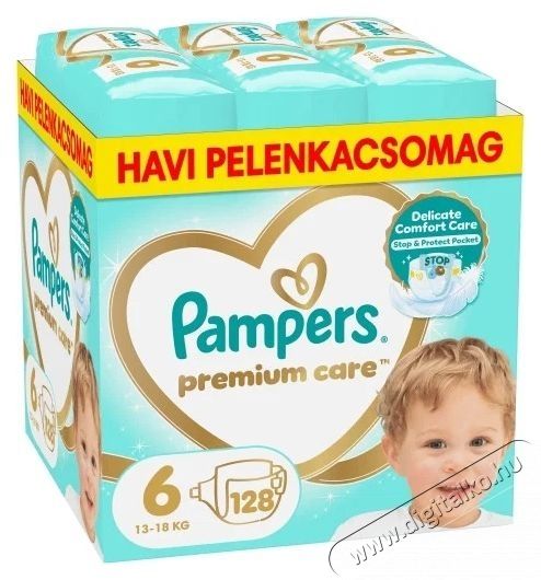 PAMPERS Premium Care 6 (128 db) Sz&eacute;ps&eacute;g&aacute;pol&aacute;s / Eg&eacute;szs&eacute;g - Baba mama term&eacute;k - Egy&eacute;b baba mama term&eacute;k - 537939