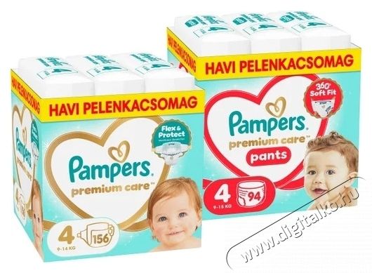 PAMPERS Premium Care Pants 4 (94 db) + PAMPERS Premium Care 4 (156 db) Sz&eacute;ps&eacute;g&aacute;pol&aacute;s / Eg&eacute;szs&eacute;g - Baba mama term&eacute;k - Egy&eacute;b baba mama term&eacute;k - 537941