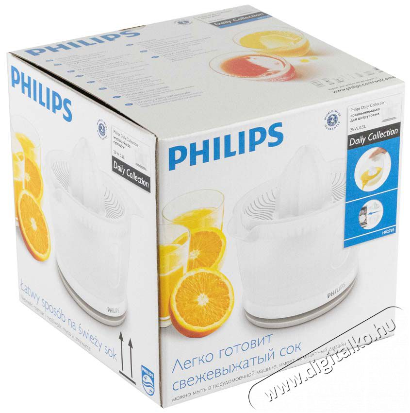 PHILIPS HR2738/00 citrusfacsar&oacute; Konyhai term&eacute;kek - Konyhai kisg&eacute;p (elők&eacute;sz&iacute;t&eacute;s / feldolgoz&aacute;s) - Citrus / gy&uuml;m&ouml;lcs facsar&oacute; - 284518