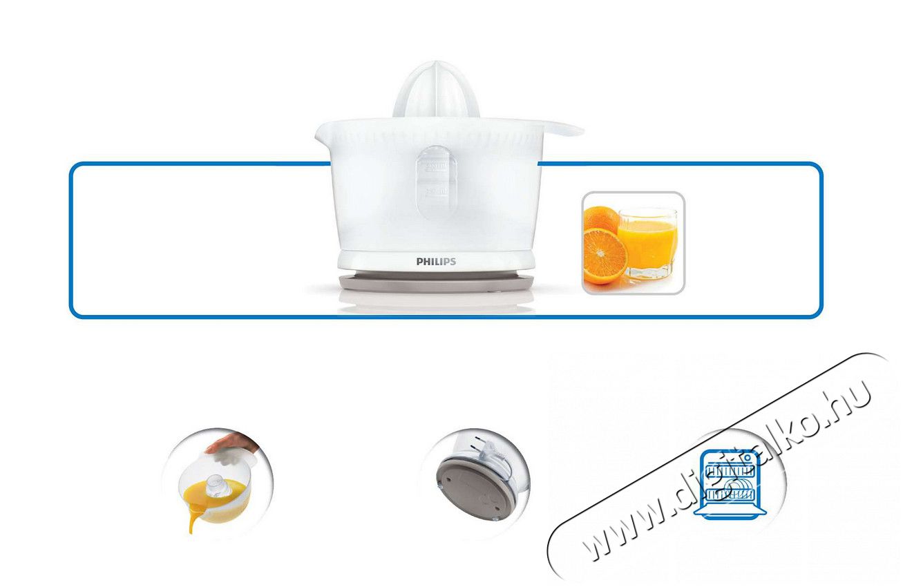 PHILIPS HR2738/00 citrusfacsar&oacute; Konyhai term&eacute;kek - Konyhai kisg&eacute;p (elők&eacute;sz&iacute;t&eacute;s / feldolgoz&aacute;s) - Citrus / gy&uuml;m&ouml;lcs facsar&oacute; - 284518