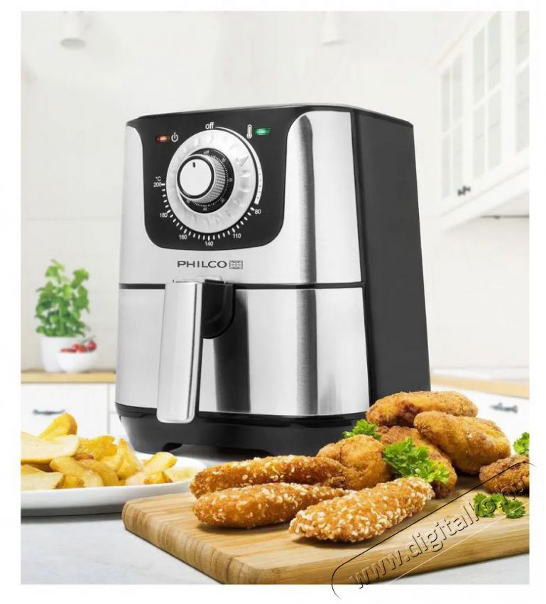 Philco PHAF 3500 forr&oacute;levegős fritőz Konyhai term&eacute;kek - Konyhai kisg&eacute;p (s&uuml;t&eacute;s / főz&eacute;s / hűt&eacute;s / &eacute;telk&eacute;sz&iacute;t&eacute;s) - L&eacute;gkever&eacute;ses főzőg&eacute;p / elektromos kukta / multifunkci&oacute;s s&uuml;tő - 376380