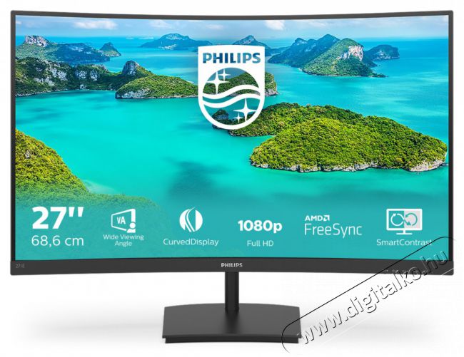 PHILIPS PHILIPS &Iacute;velt VA monitor FHD 27'' (271E1SCA) Iroda &eacute;s sz&aacute;m&iacute;t&aacute;stechnika - Monitor - Monitor - 488315