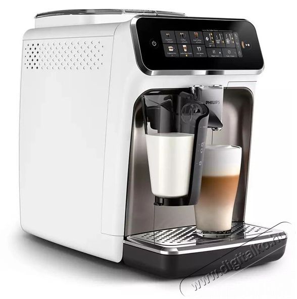 PHILIPS EP3343/90 3300 LatteGo tejhabos&iacute;t&oacute;val feh&eacute;r-fekete automata k&aacute;v&eacute;főző Konyhai term&eacute;kek - K&aacute;v&eacute;főző / k&aacute;v&eacute;&ouml;rlő / kieg&eacute;sz&iacute;tő - Automata k&aacute;v&eacute;főző - 501996