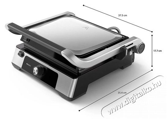 PHILIPS Series 5000 HD6301/90 ez&uuml;st kontakt grill Konyhai term&eacute;kek - Konyhai kisg&eacute;p (s&uuml;t&eacute;s / főz&eacute;s / hűt&eacute;s / &eacute;telk&eacute;sz&iacute;t&eacute;s) - Kontakt grill s&uuml;tő / s&uuml;tőlap - 502381