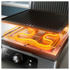 PHILIPS Series 5000 HD6301/90 ez&uuml;st kontakt grill Konyhai term&eacute;kek - Konyhai kisg&eacute;p (s&uuml;t&eacute;s / főz&eacute;s / hűt&eacute;s / &eacute;telk&eacute;sz&iacute;t&eacute;s) - Kontakt grill s&uuml;tő / s&uuml;tőlap - 502381