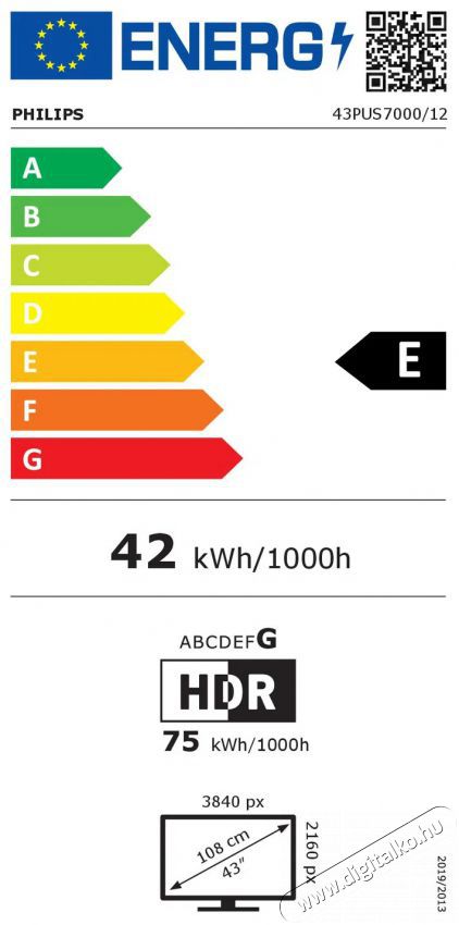 PHILIPS 43  43PUS7000 Telev&iacute;zi&oacute;k - LED telev&iacute;zi&oacute; - UHD 4K felbont&aacute;s&uacute; - 505985