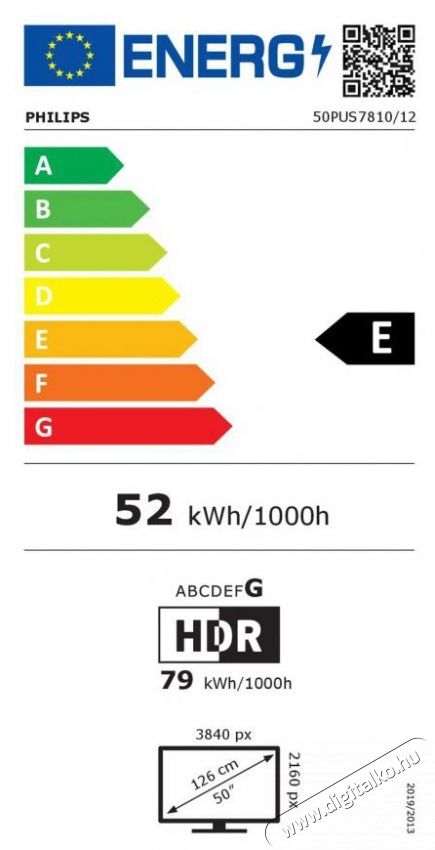 PHILIPS 50  50PUS7810 Telev&iacute;zi&oacute;k - LED telev&iacute;zi&oacute; - UHD 4K felbont&aacute;s&uacute; - 506000