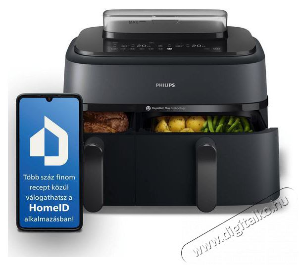 PHILIPS 5000 Steam DualBasket NA550/00 Konyhai term&eacute;kek - Konyhai kisg&eacute;p (s&uuml;t&eacute;s / főz&eacute;s / hűt&eacute;s / &eacute;telk&eacute;sz&iacute;t&eacute;s) - Olajs&uuml;tő - 521038