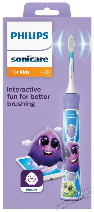 PHILIPS Sonicare for Kids HX6322/12 Elektromos fogkefe Sz&eacute;ps&eacute;g&aacute;pol&aacute;s / Eg&eacute;szs&eacute;g - Sz&aacute;j / fog &aacute;pol&aacute;s - Elektromos fogkefe - 525681