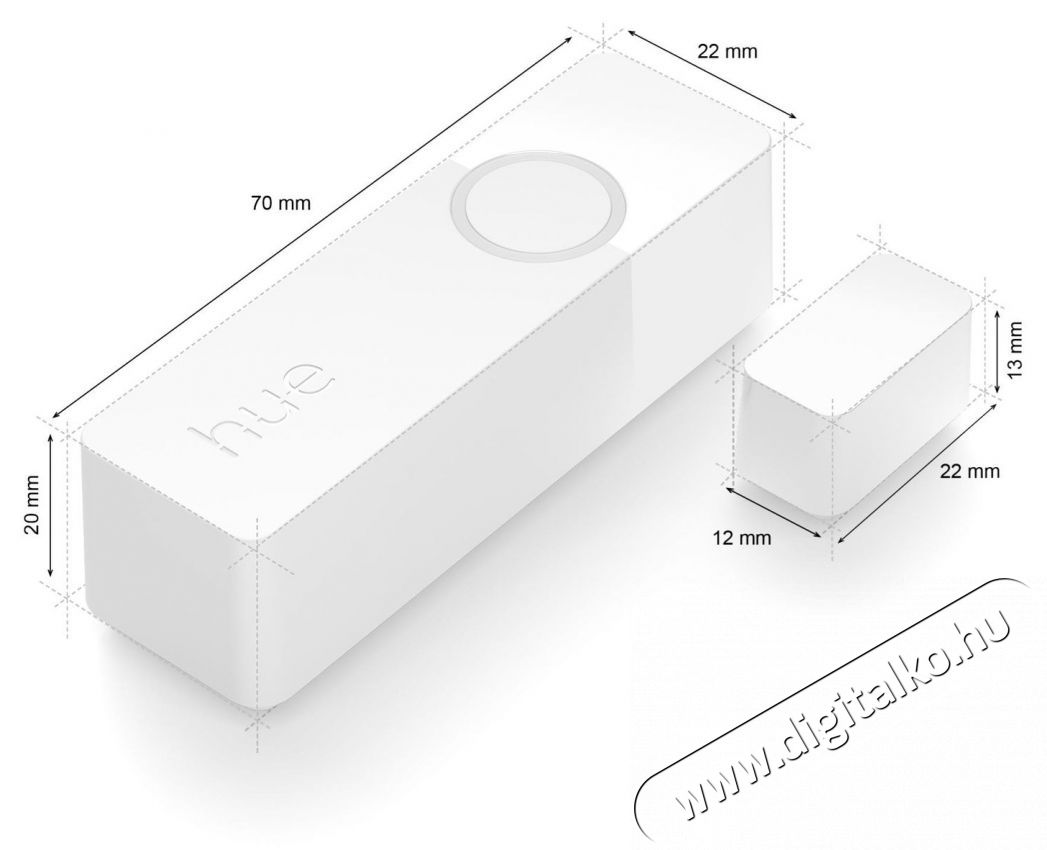 PHILIPS Hue Contact - feh&eacute;r H&aacute;ztart&aacute;s / Otthon / K&uuml;lt&eacute;r - Biztons&aacute;gtechnika - Nyit&aacute;s&eacute;rz&eacute;kelő - 519591
