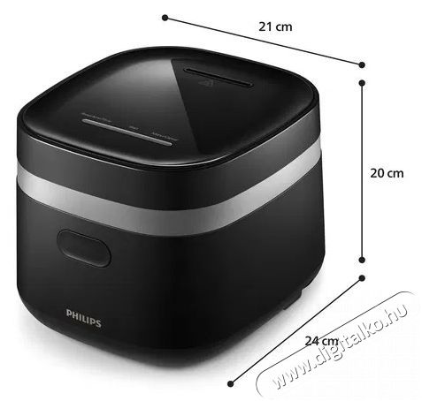 PHILIPS 3000 Series Mini HD3090/80 Konyhai term&eacute;kek - Konyhai kisg&eacute;p (s&uuml;t&eacute;s / főz&eacute;s / hűt&eacute;s / &eacute;telk&eacute;sz&iacute;t&eacute;s) - L&eacute;gkever&eacute;ses főzőg&eacute;p / elektromos kukta / multifunkci&oacute;s s&uuml;tő - 530687