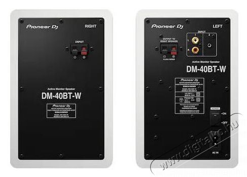Pioneer DJ DM-40D-BT-W Bluetooth feh&eacute;r 4-es monitor hangfalp&aacute;r Audio-Video / Hifi / Multim&eacute;dia - Hangfal - Hangfalszett - Hangfalszett - 464796