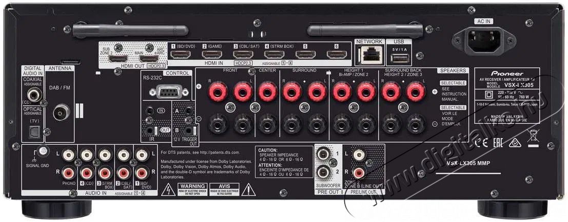 Pioneer VSX-LX305-S Audio-Video / Hifi / Multim&eacute;dia - Hifi - Sztere&oacute; - CD / DVD / Multim&eacute;dia lej&aacute;tsz&oacute;s r&aacute;di&oacute;erős&iacute;tő - 511489