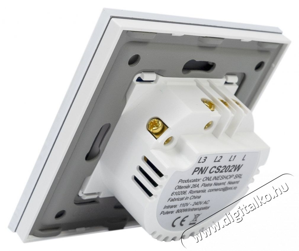 PNI L&eacute;tras fejkapcsol&oacute; &eacute;s dupla keresztfejes kapcsol&oacute; CS202W &uuml;veg&eacute;rintkezővel, feh&eacute;r LED jelzővel, 800W / kapcsol&oacute; H&aacute;ztart&aacute;s / Otthon / K&uuml;lt&eacute;r - Vil&aacute;g&iacute;t&aacute;s / elektromoss&aacute;g - L&aacute;mpa kieg&eacute;sz&iacute;tő - 540479