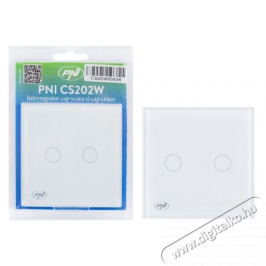 PNI L&eacute;tras fejkapcsol&oacute; &eacute;s dupla keresztfejes kapcsol&oacute; CS202W &uuml;veg&eacute;rintkezővel, feh&eacute;r LED jelzővel, 800W / kapcsol&oacute; H&aacute;ztart&aacute;s / Otthon / K&uuml;lt&eacute;r - Vil&aacute;g&iacute;t&aacute;s / elektromoss&aacute;g - L&aacute;mpa kieg&eacute;sz&iacute;tő - 540479