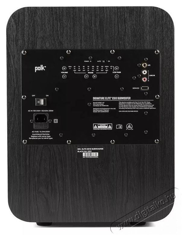Polk Audio Signature Elite ES10 Black Audio-Video / Hifi / Multim&eacute;dia - Hangfal - Hangfalszett - M&eacute;lynyom&oacute; - 530399