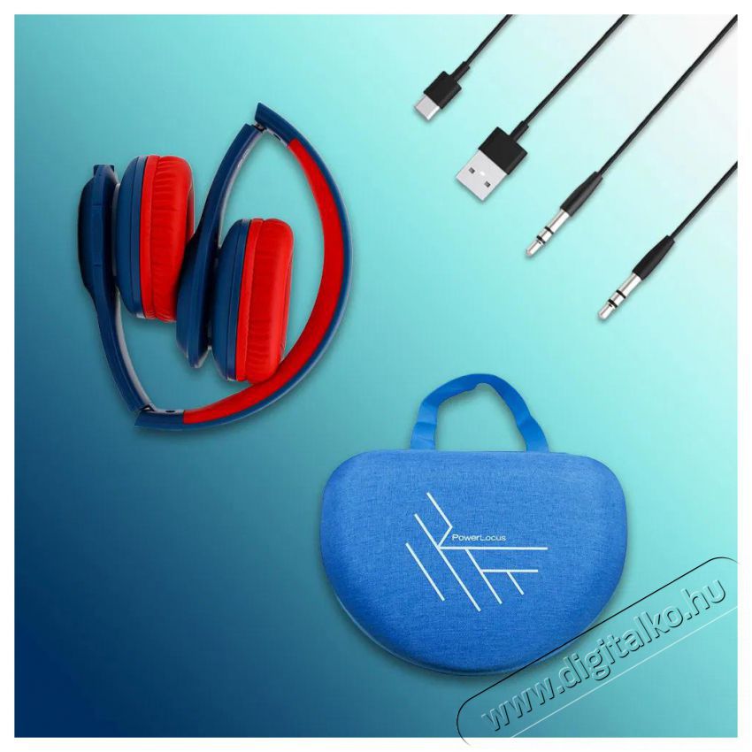 PowerLocus PLED Blue/Red Audio-Video / Hifi / Multim&eacute;dia - F&uuml;l &eacute;s Fejhallgat&oacute;k - Fejhallgat&oacute; mikrofonnal / headset - 510167