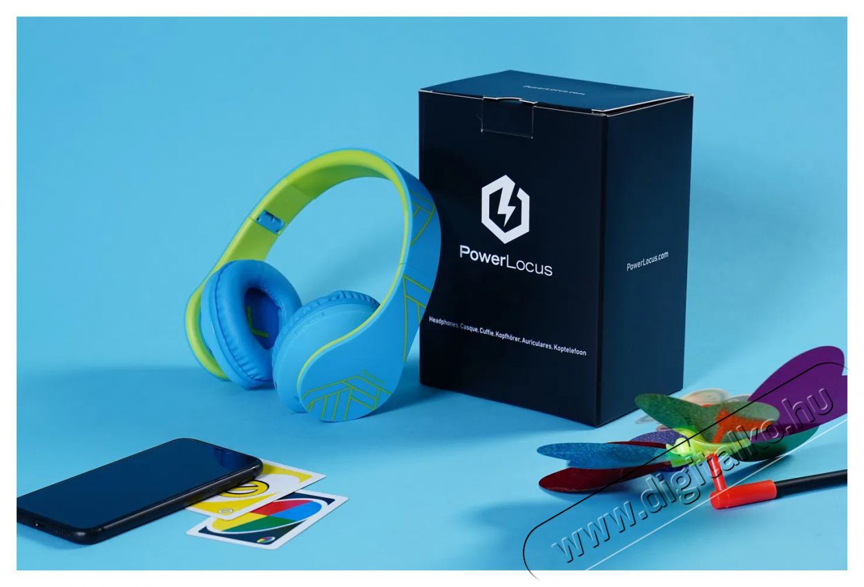 PowerLocus P2 Kids Blue/Green Audio-Video / Hifi / Multim&eacute;dia - F&uuml;l &eacute;s Fejhallgat&oacute;k - Fejhallgat&oacute; - 519068