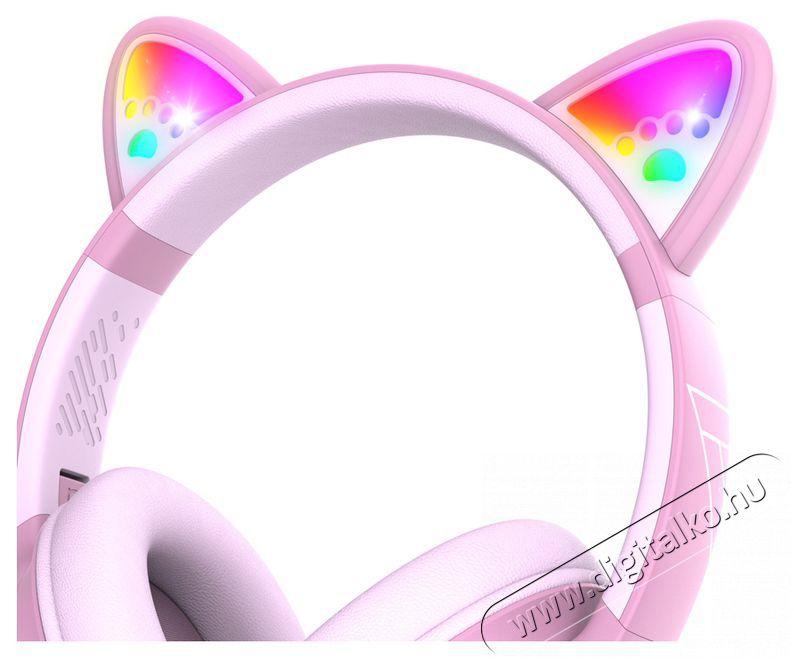 PowerLocus Bobo Cat Ears Pink Fejhallgat&oacute; Audio-Video / Hifi / Multim&eacute;dia - F&uuml;l &eacute;s Fejhallgat&oacute;k - Fejhallgat&oacute; mikrofonnal / headset - 529895