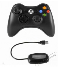 PRC vezet&eacute;k n&eacute;lk&uuml;li Xbox 360/PC USB adapterrel fekete kontroller Iroda &eacute;s sz&aacute;m&iacute;t&aacute;stechnika - J&aacute;t&eacute;k konzol - Kontroller - 389496