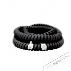 PRC 20171 4P4C spirál telefonvezeték 3,6m - fekete - Mobil / Kommunikáció / Smart - Vezetékes telefon / fax - 389440