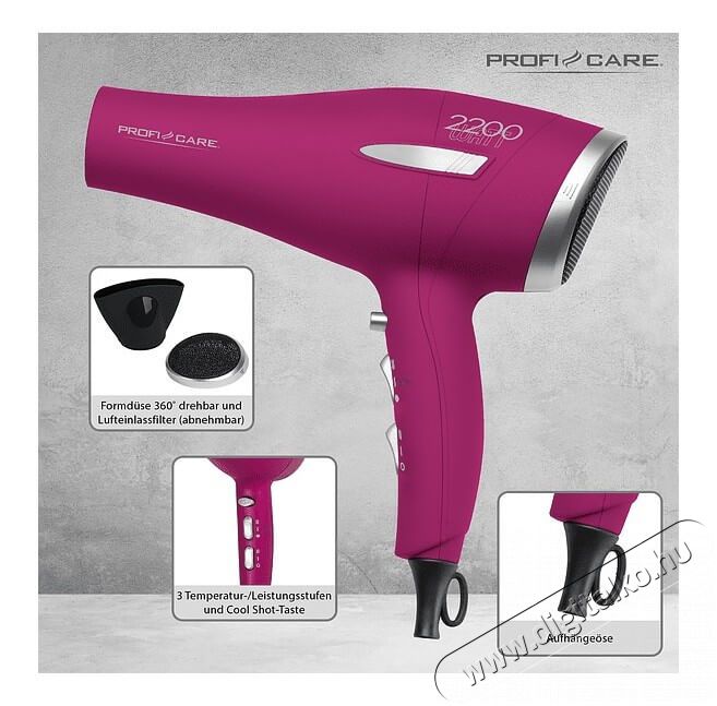 ProfiCare PC-HT 3045 Hajsz&aacute;r&iacute;t&oacute; - lila Sz&eacute;ps&eacute;g&aacute;pol&aacute;s / Eg&eacute;szs&eacute;g - Haj&aacute;pol&aacute;s - Hajsz&aacute;r&iacute;t&oacute; - 360566