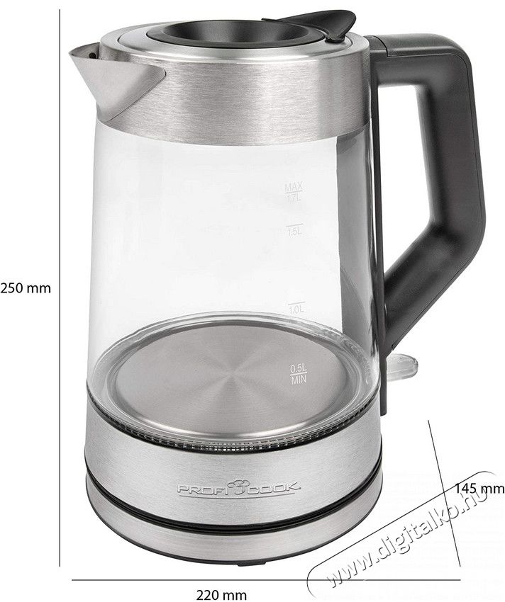 Proficook PC-WKS 1190 G v&iacute;zforral&oacute; - inox Konyhai term&eacute;kek - V&iacute;zforral&oacute; / teafőző - 364174