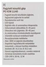 Proficook PC-ICM 1140 fagylalt k&eacute;sz&iacute;tő Konyhai term&eacute;kek - Konyhai kisg&eacute;p (s&uuml;t&eacute;s / főz&eacute;s / hűt&eacute;s / &eacute;telk&eacute;sz&iacute;t&eacute;s) - Fagylaltk&eacute;sz&iacute;tő g&eacute;p - 347998