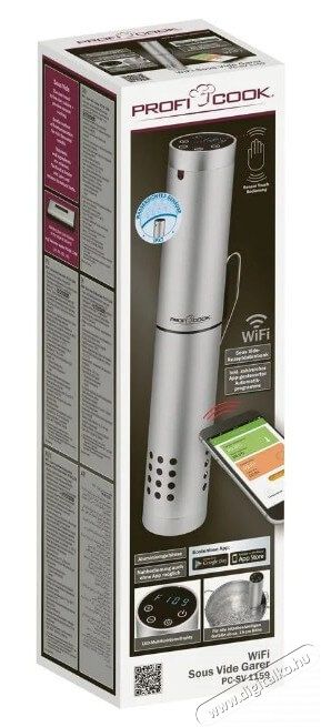Proficook PC-SV 1159 Silber Sous vide keringetőker&eacute;k Konyhai term&eacute;kek - Konyhai kisg&eacute;p (s&uuml;t&eacute;s / főz&eacute;s / hűt&eacute;s / &eacute;telk&eacute;sz&iacute;t&eacute;s) - Sous Vide főző - 360581