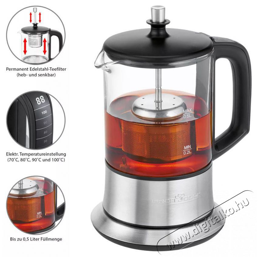 Proficook PC-TK 1165 inox v&iacute;zforral&oacute; Konyhai term&eacute;kek - V&iacute;zforral&oacute; / teafőző - 495584